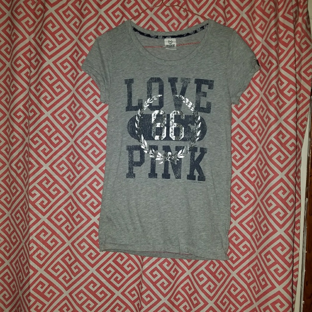 PINK grey t shirt size large